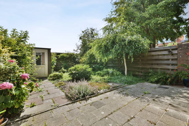 Delightful courtyard of the house with greenery