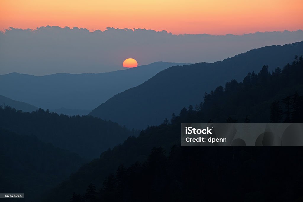 Vista para o pôr-do-sol, do Morton - Foto de stock de Beleza natural - Natureza royalty-free
