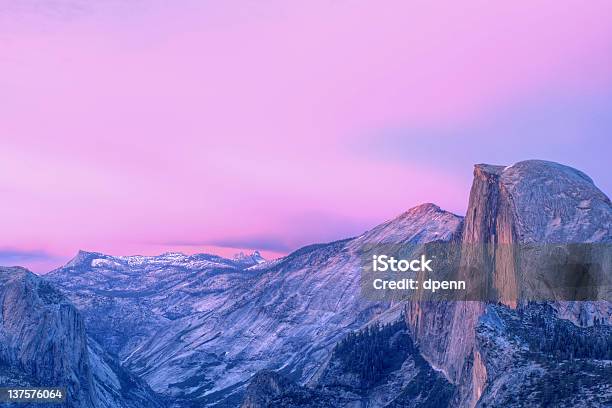 Half Dome Yosemite National Park Stock Photo - Download Image Now - Pink Color, Yosemite Valley, Yosemite National Park
