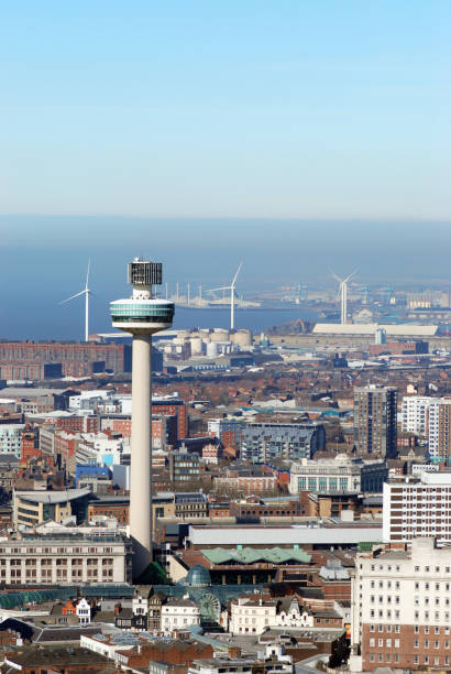 vista aérea de liverpool - victorian architecture audio - fotografias e filmes do acervo