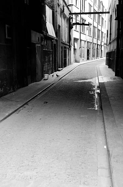 istock Black and white backstreet in Liverpool 137576661