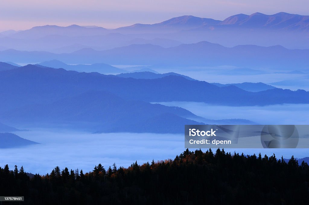 Dawn, Большие Дымные горы - Стоковые фото Clingman's Dome роялти-фри