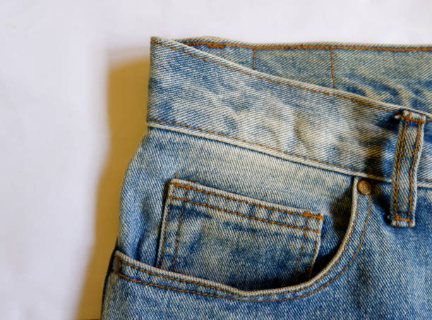 istock Front pocket of blue jeans 1375831502