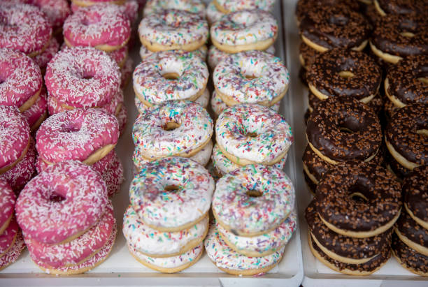 istock Various colorful doghnut with sugar decoration 1375835367