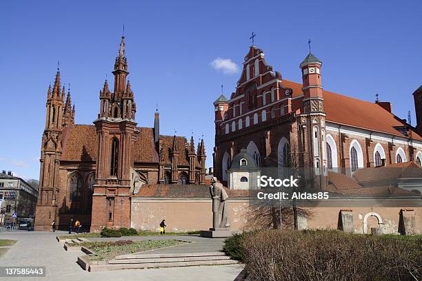 Vilnius St Annes And Bernardinu Churches Stock Photo - Download Image Now - Vilnius, St Anne's Church, Baroque Style