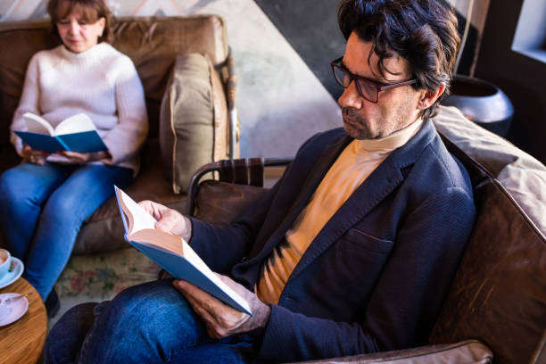 istock A mature man in a book club 1375863031