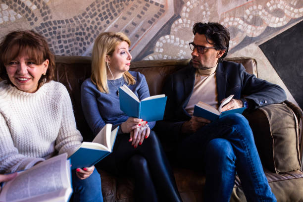 A lively discussion at the book club