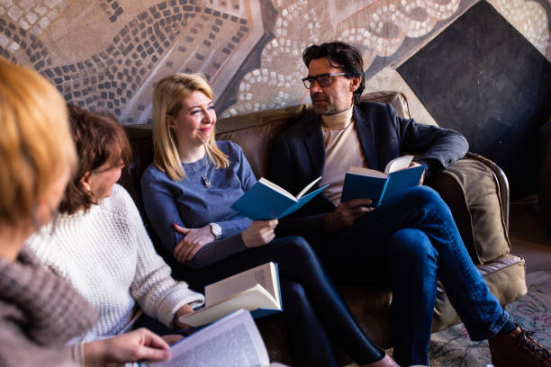 istock Talking about a book in a book club 1375863069