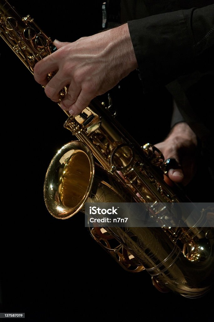 Sax player - Foto stock royalty-free di Adulto