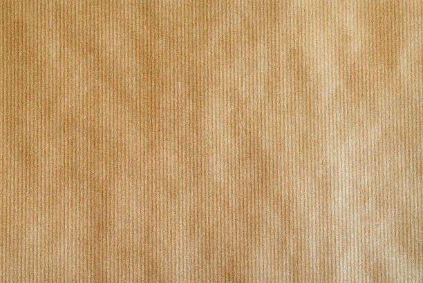 Close-up of the texture on brown paper stock photo