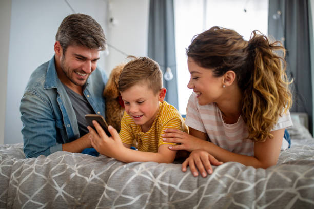 istock Happy family spending time together, having fun at home 1375877822