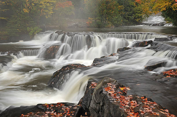 istock Bond Falls Cascade in Fog 137587936
