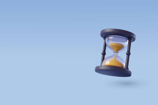 砂時計の3dアイコン, 時間と歴史の概念 - clock face clock time deadline点のイラスト素材／クリップアート素材／マンガ素材／アイコン素材