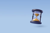 istock 3D icon of sandglass, Time and history concept 1375889744