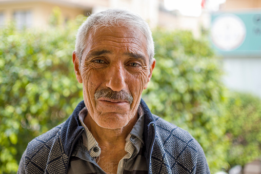 Portrait of caucasian senior man