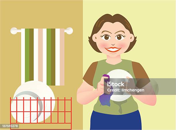 Cleaning Stock Illustration - Download Image Now - Adult, Cartoon, Chores