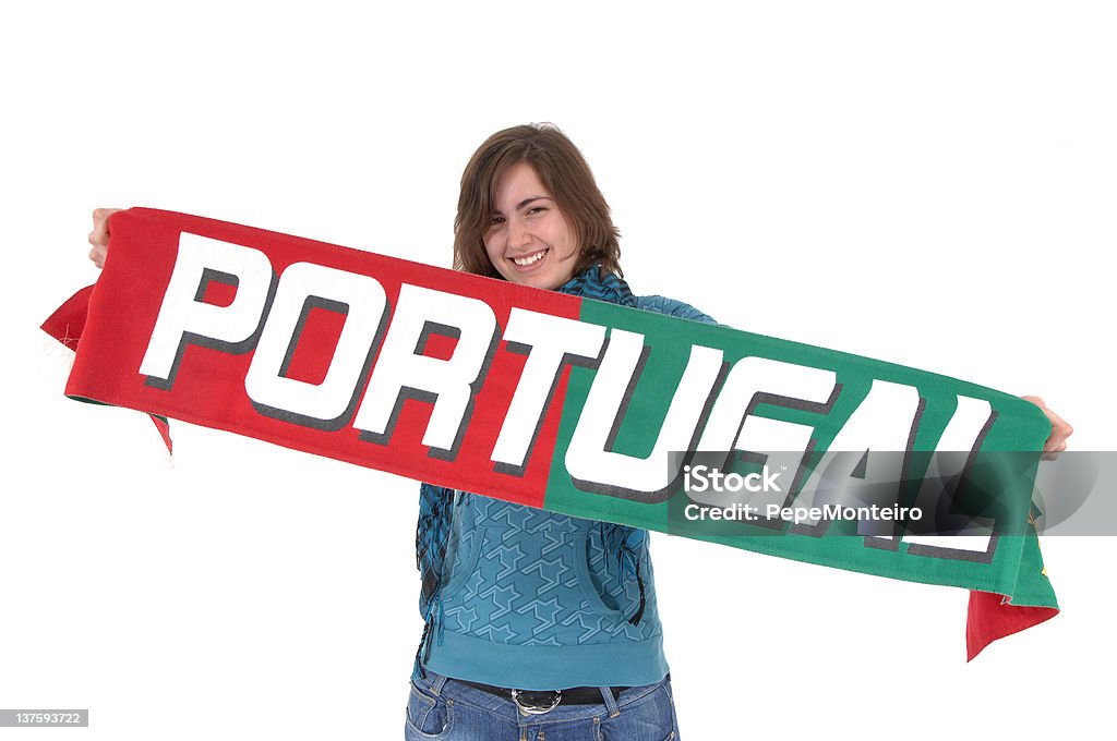 Fã de Futebol de Portugal - Royalty-free Adolescente Foto de stock