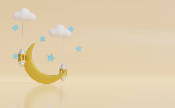 istock Ramadan Kareem and idul fitri  3d illustration with copy space 1375947889