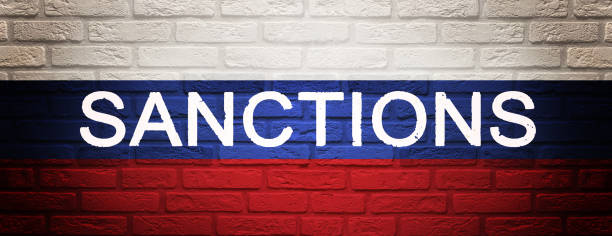 istock Sanctions against Russia grunge banner, mixed media. 1375947919