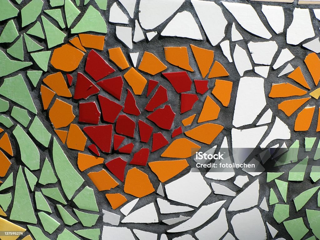 Herz-mosaic - Lizenzfrei Mosaik Stock-Foto