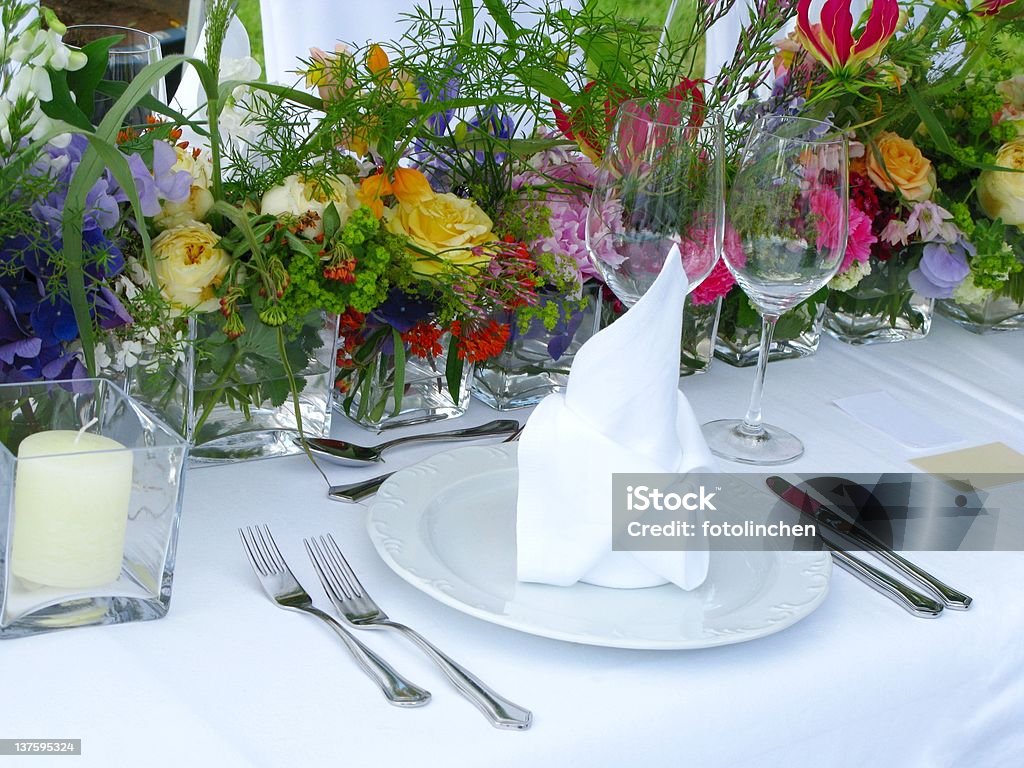 Hochzeitstisch-Anordnung  - Lizenzfrei Besonderes Lebensereignis Stock-Foto