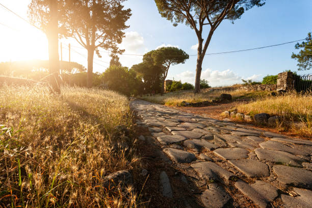 istock Back to the ancient Rome: the Appian Way 1375966613