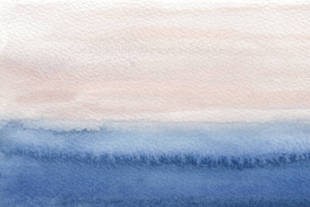 istock Abstract painting. Watercolor texture in pastel colors like light pink, peach and blue . Modern art landscape. Painted background 1376018299