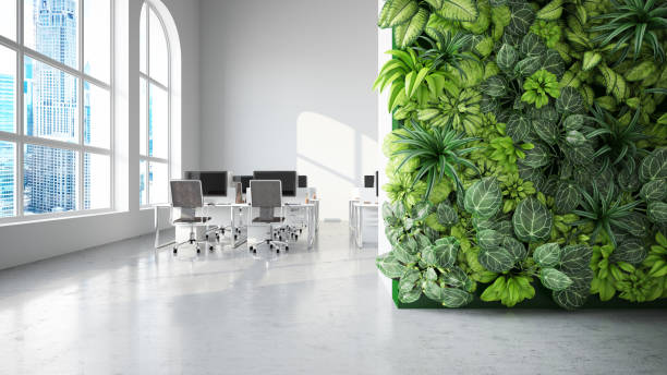 istock Modern Office with Vertical Garden Wall 1376023116