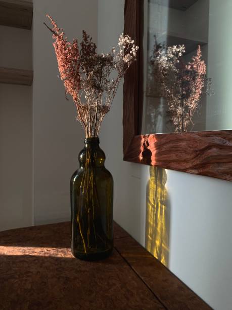 istock Dried flowers in a bottle 1376044197