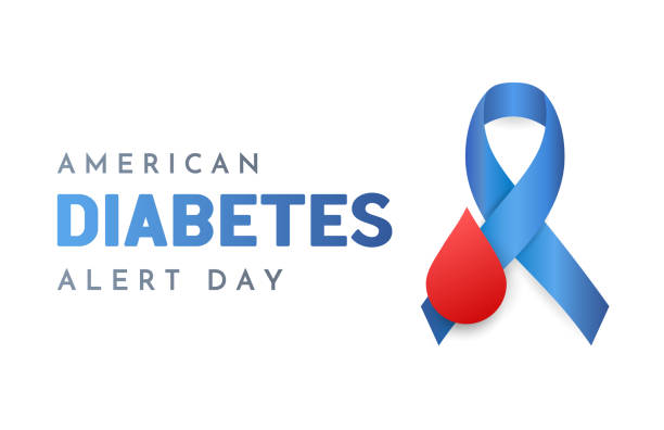 ilustrações de stock, clip art, desenhos animados e ícones de american diabetes alert day card. vector - diabetes