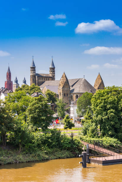 Three churches at the Maas river in Maastricht