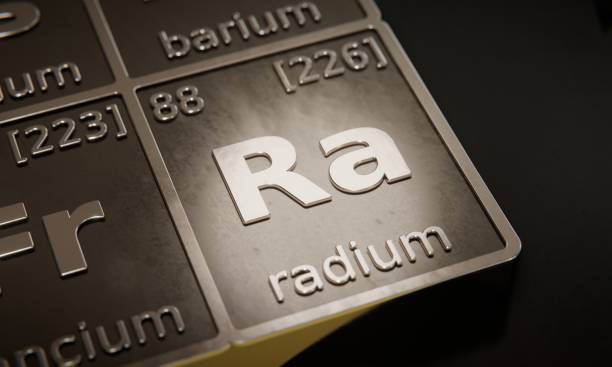 istock Highlight on chemical element Radium in periodic table of elements. 3D rendering 1376105615