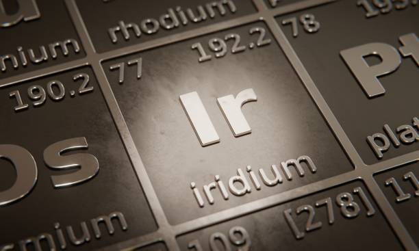 istock Highlight on chemical element Iridium in periodic table of elements. 3D rendering 1376105723
