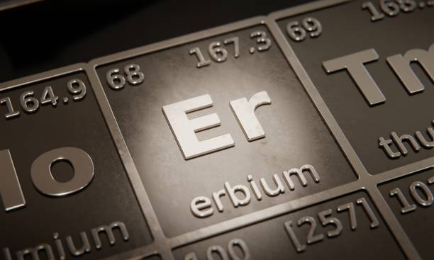 istock Highlight on chemical element Erbium in periodic table of elements. 3D rendering 1376105839