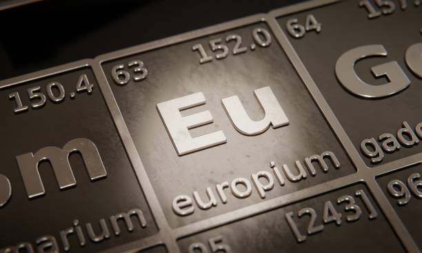 istock Highlight on chemical element Europium in periodic table of elements. 3D rendering 1376105995