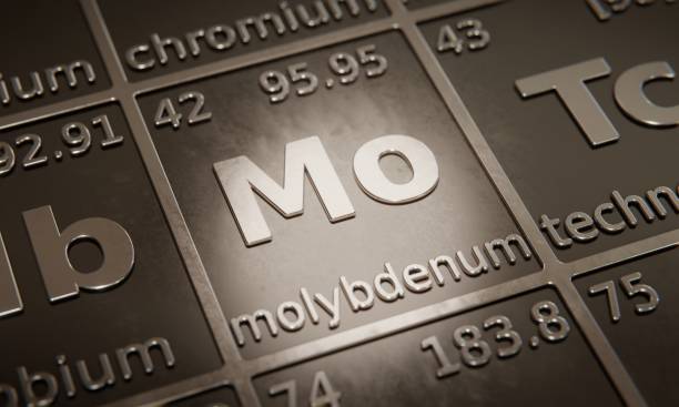 istock Highlight on chemical element Molybdenum in periodic table of elements. 3D rendering 1376106316