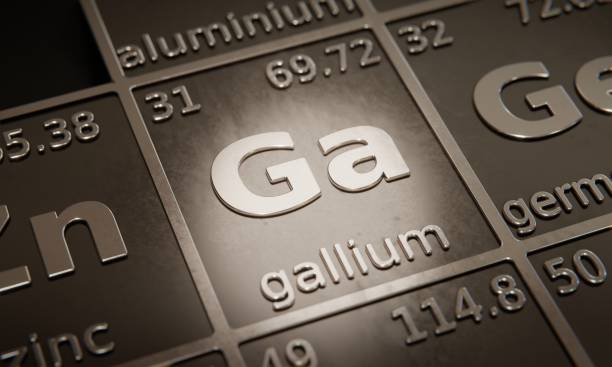 istock Highlight on chemical element Gallium in periodic table of elements. 3D rendering 1376107925