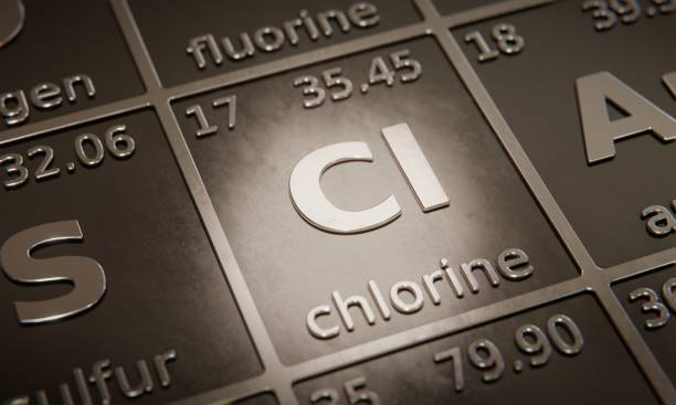istock Highlight on chemical element Chlorine in periodic table of elements. 3D rendering 1376110539