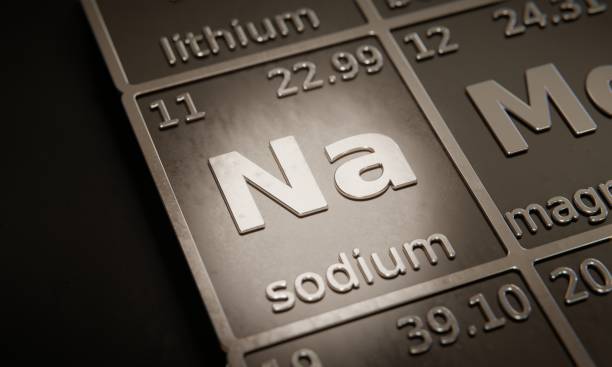 istock Highlight on chemical element Sodium in periodic table of elements. 3D rendering 1376111579