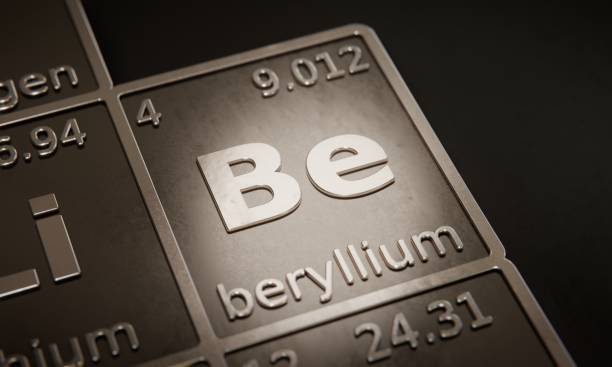 istock Highlight on chemical element Beryllium in periodic table of elements. 3D rendering 1376112644