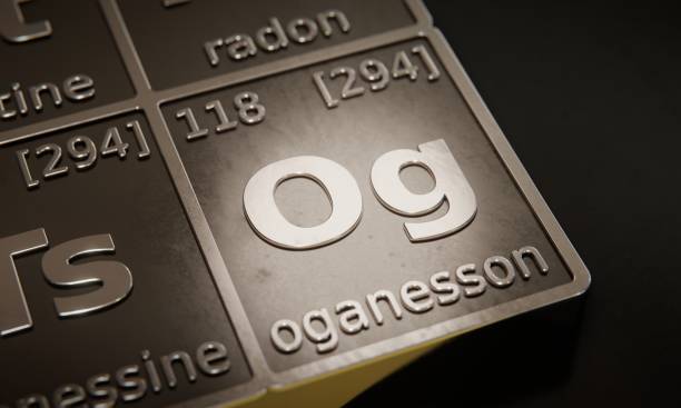 istock Highlight on chemical element Oganesson in periodic table of elements. 3D rendering 1376113180