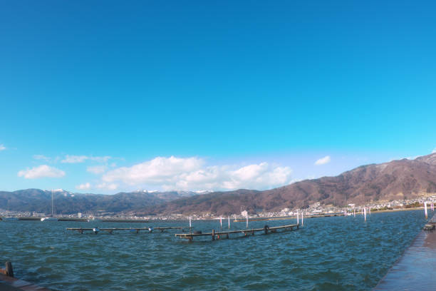 Scenery from Lake Suwa, Nagano Prefecture (Japan)