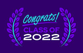 istock Congrats Class of 2022 Congratulations Laurel Wreath Message Design 1376169764