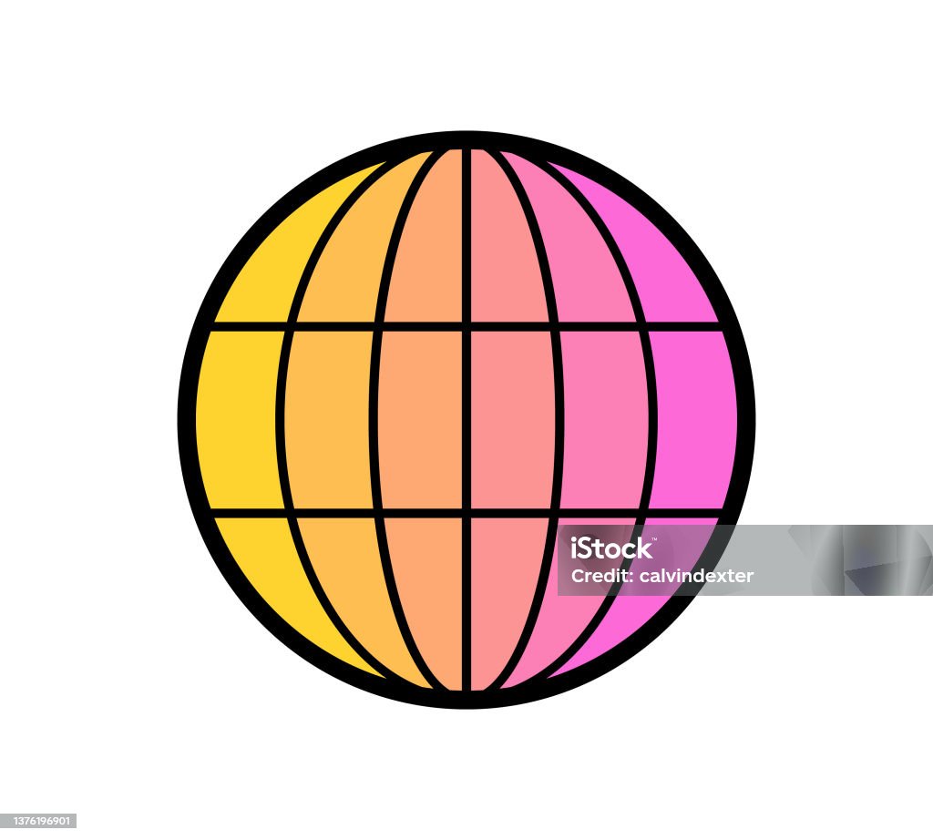Line Drawing Vector Spherical Sphere With Line Art Stock Illustration - Download Image Now - Abstract ...