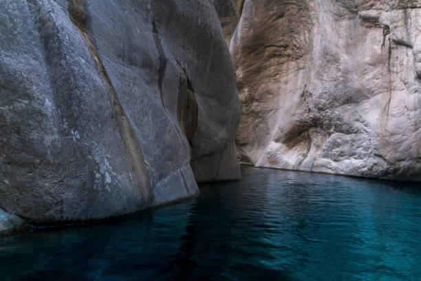 istock clear blue water in a deep canyon with sheer rock walls 1376199616