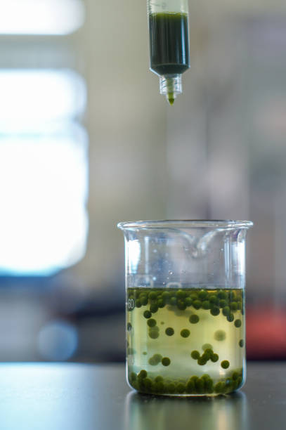 istock green bead in lab beaker and syringe 1376241292