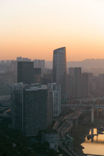 istock Riverside cityscape at sunset. This is Chongqing, China 1376255475