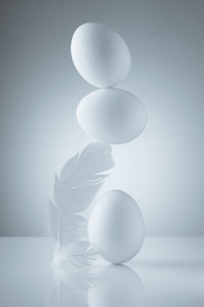 istock pyramid of white chicken eggs on a white background 1376264754