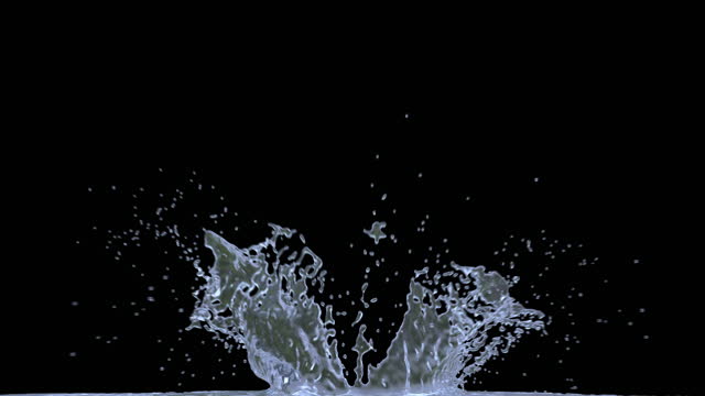 Water liquid wave and splash with alpha mate,3d animation