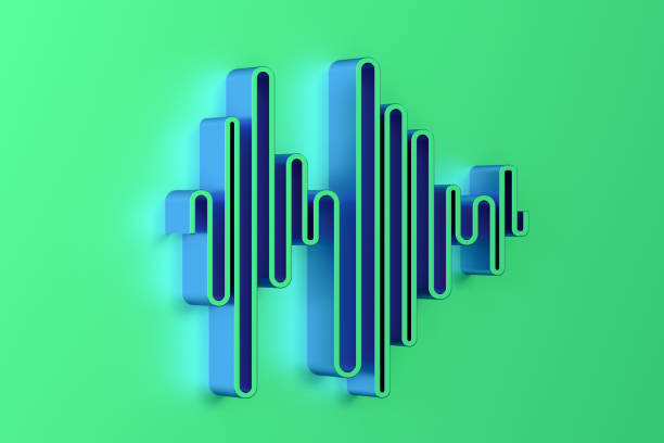 3d rendering of Sound Wave, Finance Chart, Abstract Background.
